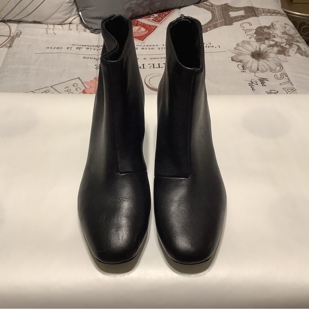 Women's Black Ankle Boots - Sleek Square Toe NWOT